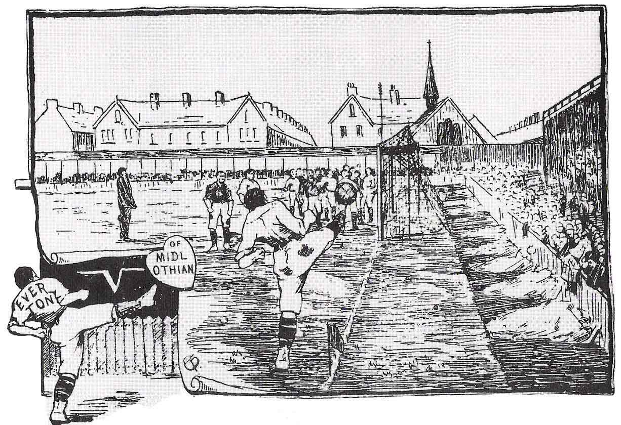 Early sketch of Goodison Park