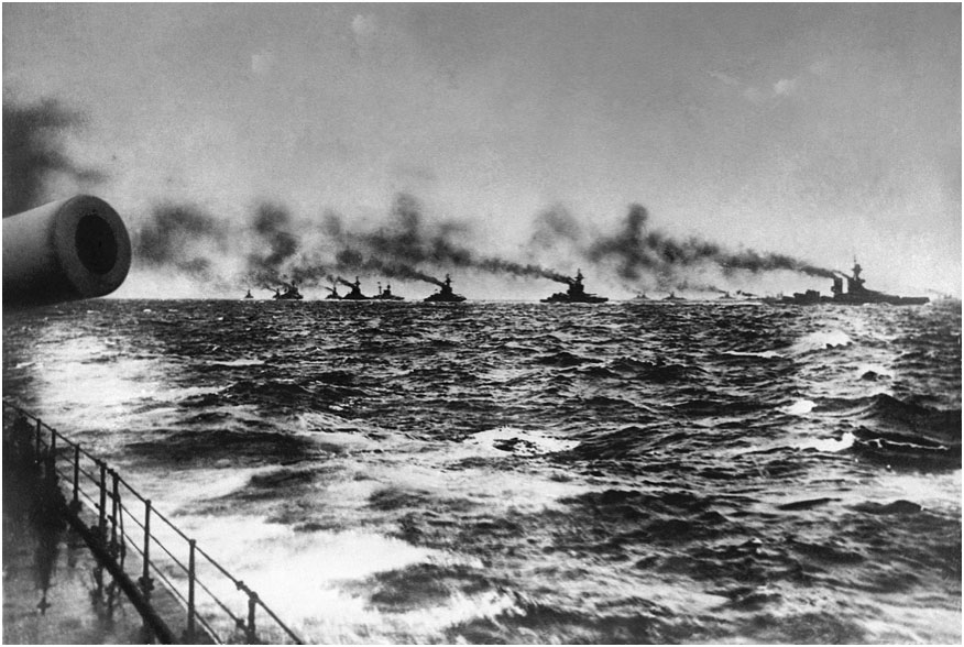 The Grand Fleet on the way to Jutland 31st May 1916