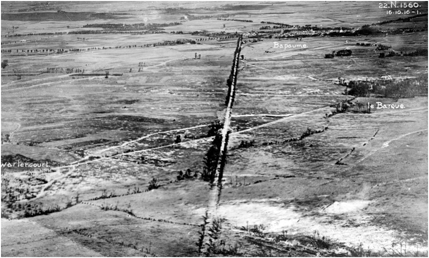 Aerial photograph from 16th October 1916
