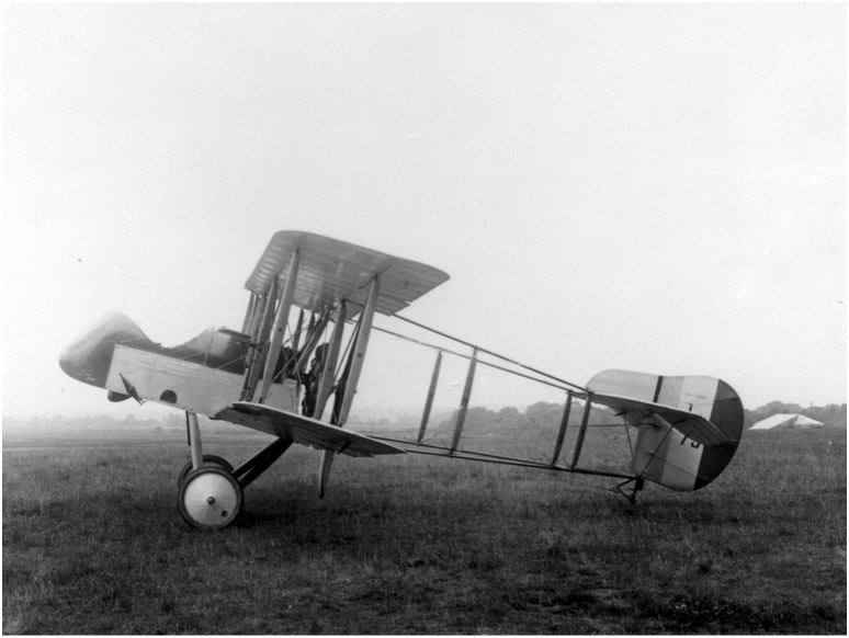 An Airco DH2 pusher biplane