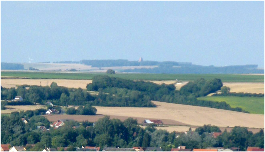 The Thiepval Memorial viewed from the Australian War Memorial at Villers-Bretonneux