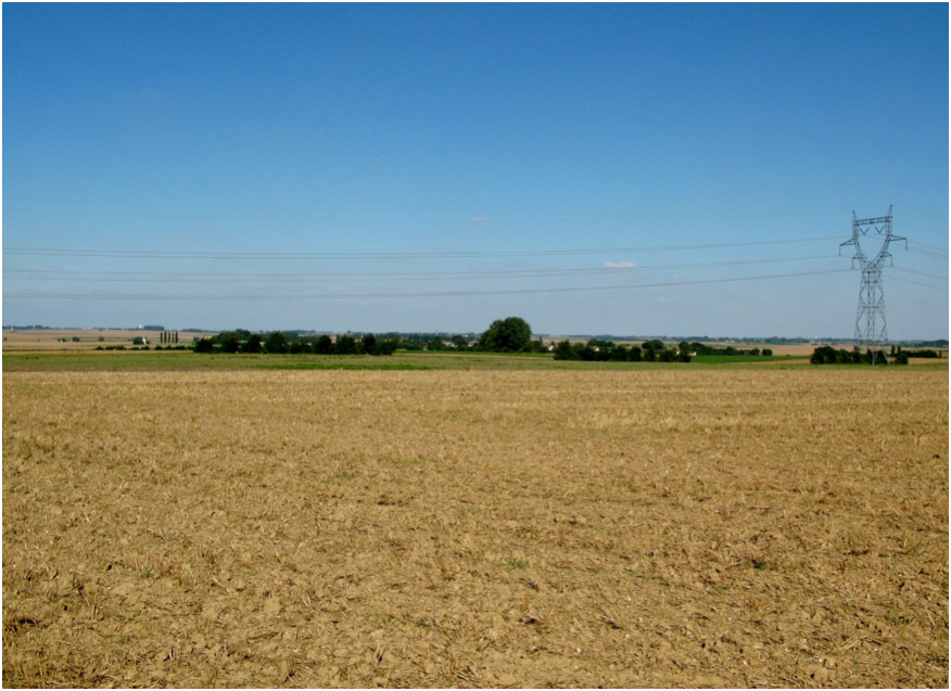 The village of Flers today viewed from the New Zealand Memorial.