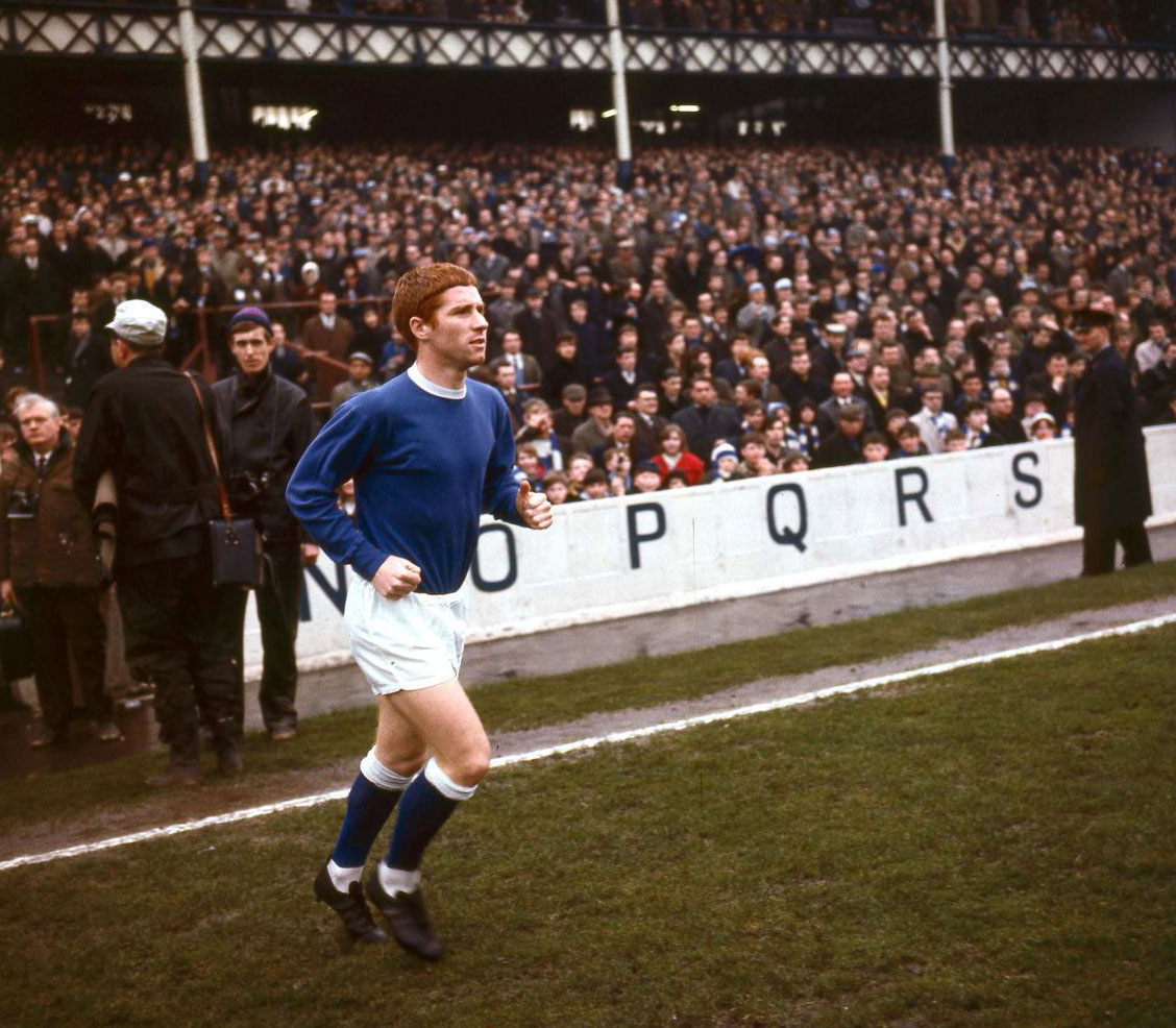 Alan Ball running out at Goodison Park