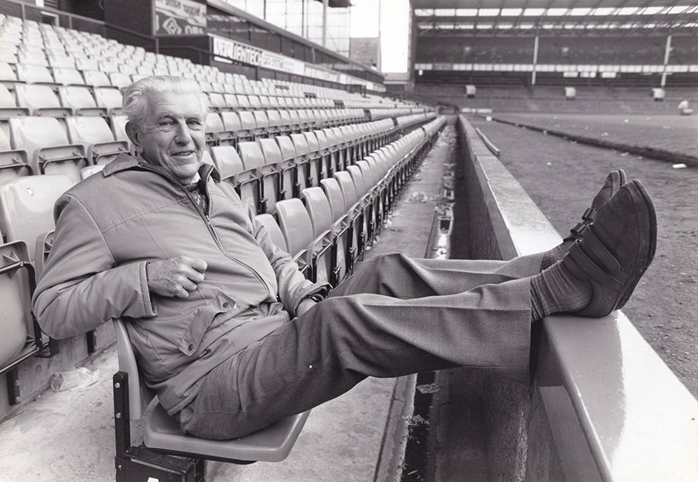 Alan Storey putting his feet up in 1988