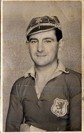Jack Humphreys in Welsh cap and shirt