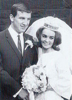 Johnny and Celia Morrissey on their wedding day